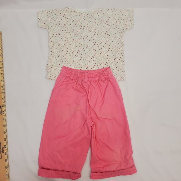 Y2k Vintage Cherokee by Target 2t Girls Floral Top Pink Pants Set Outfit DEFECTS - Picture 2 of 9